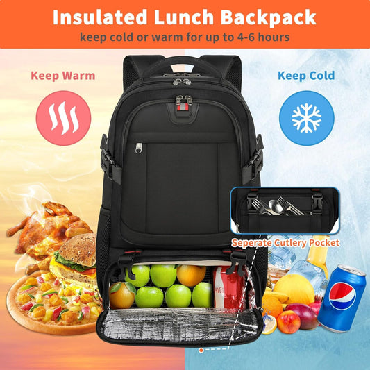 CommuterPack XL | Laptop Lunch Backpack with USB Port Anti-Theft for Travel