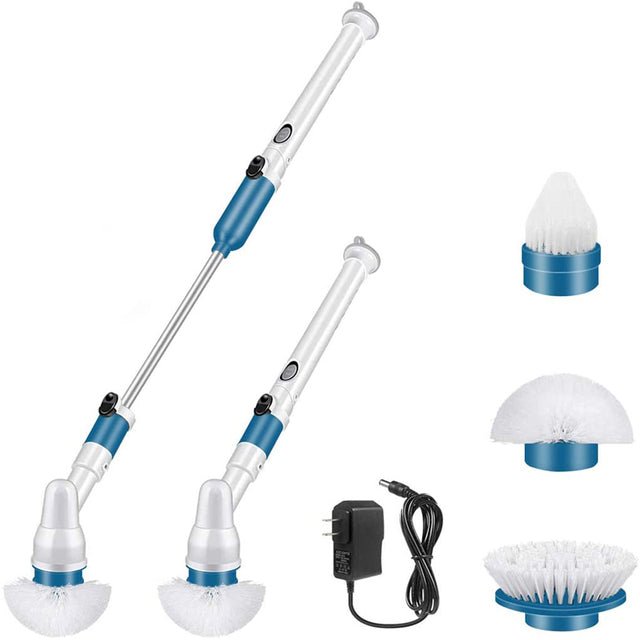 TurboScrub Kit | Cordless Electric Spin Scrubber Brush Set for Bathroom Tile Cleaning