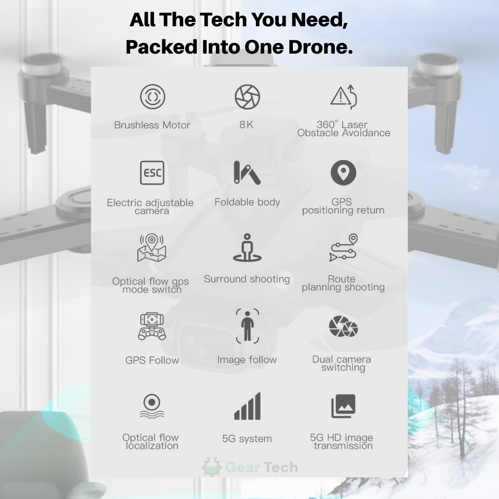 SkyMaster X8 | GPS Drone with 8K Dual Camera Professional Aerial Photography