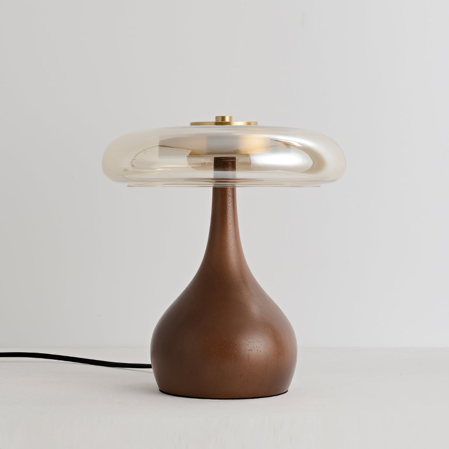 Nocturne Table Lamp | Brass Wood LED Desk Light with 3-Color Temperature Control