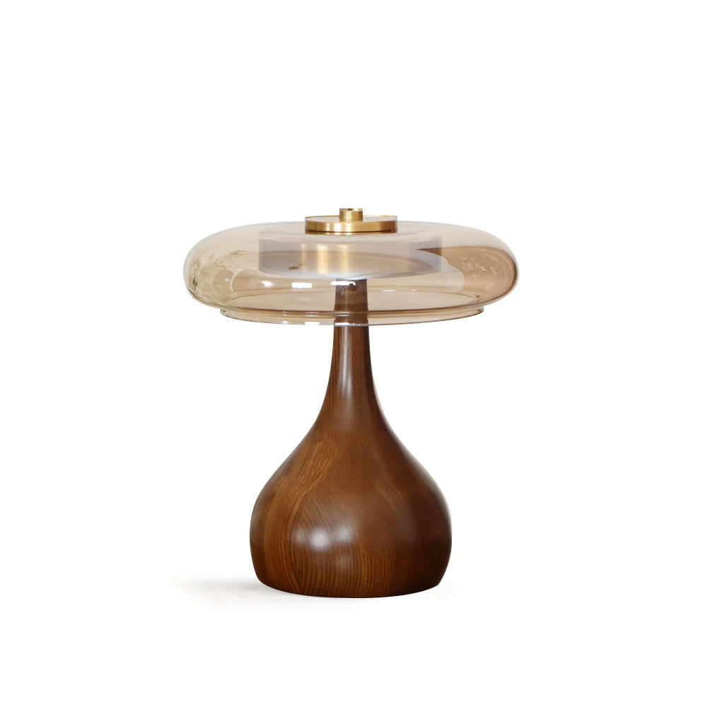 Nocturne Table Lamp | Brass Wood LED Desk Light with 3-Color Temperature Control