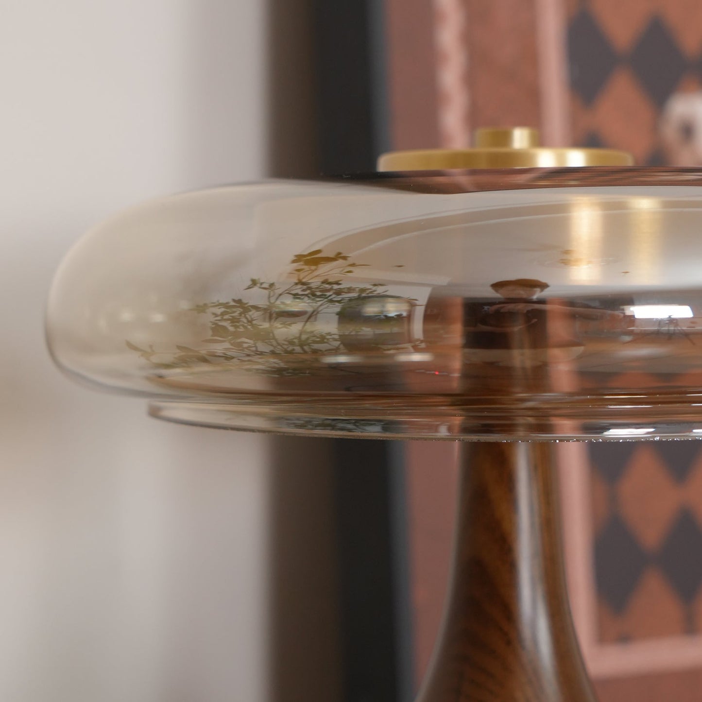 Nocturne Table Lamp | Brass Wood LED Desk Light with 3-Color Temperature Control