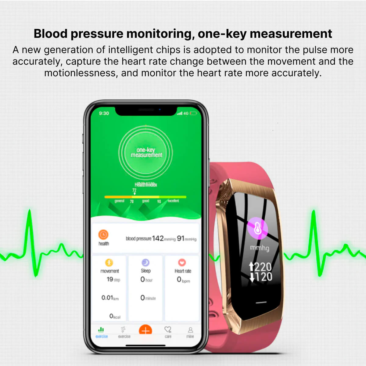 VitalTrack Pro | Smart Watch Blood Pressure Heart Rate Monitor Fitness Tracker