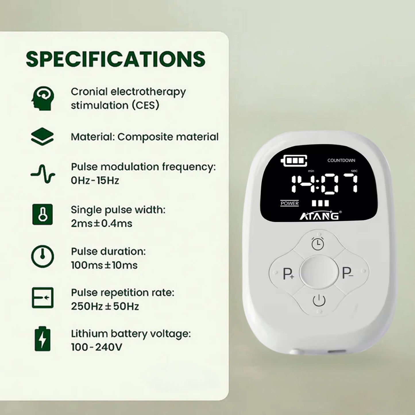CalmPulse CES | Cranial Electrotherapy Stimulation Device for Sleep Anxiety Relief