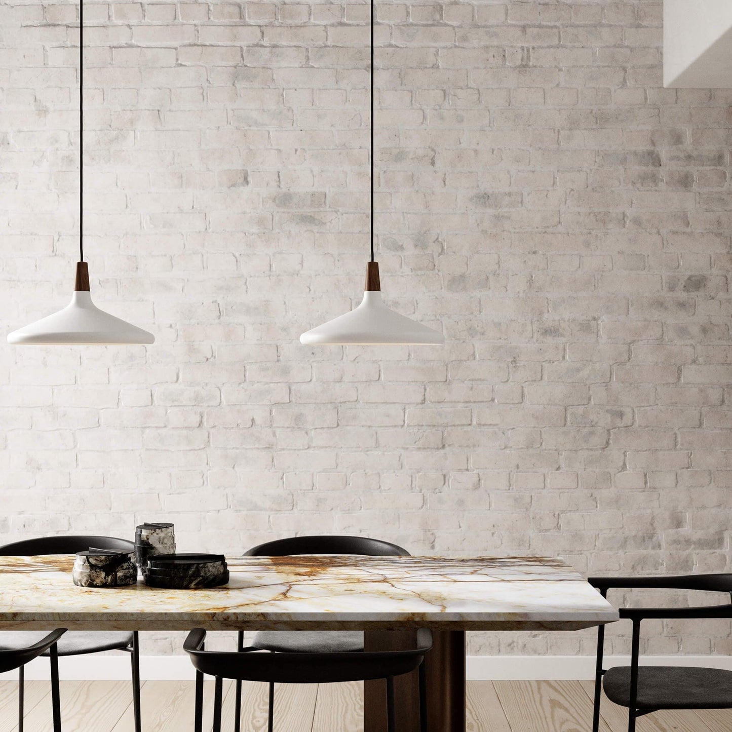 The Oslo Pendant | Natural Wood & Metal Ceiling Light for Modern Dining Rooms