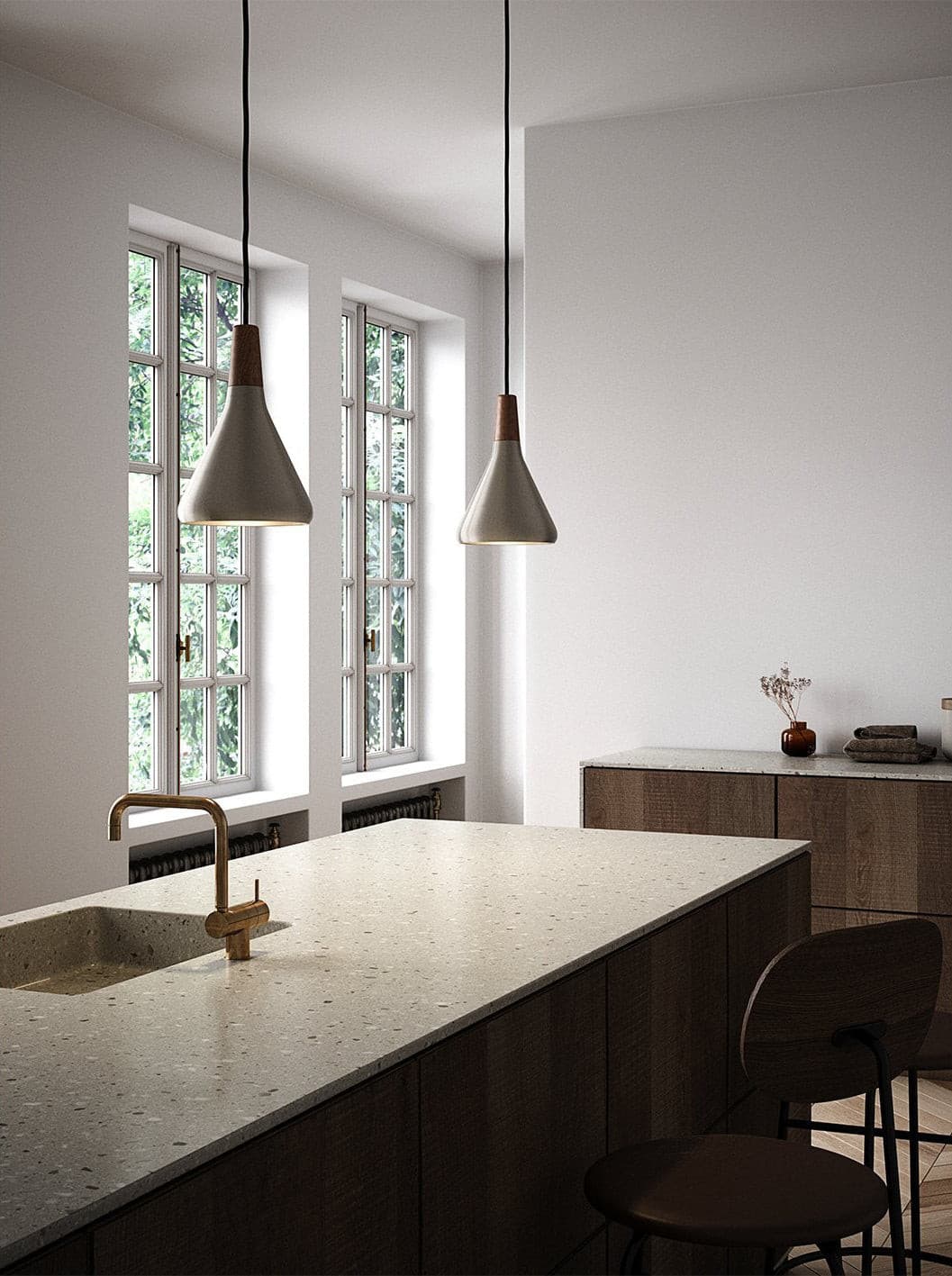 The Oslo Pendant | Natural Wood & Metal Ceiling Light for Modern Dining Rooms
