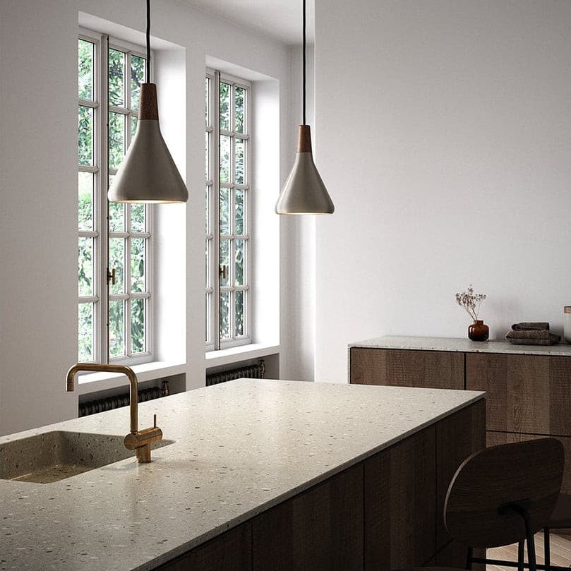 The Oslo Pendant | Natural Wood & Metal Ceiling Light for Modern Dining Rooms