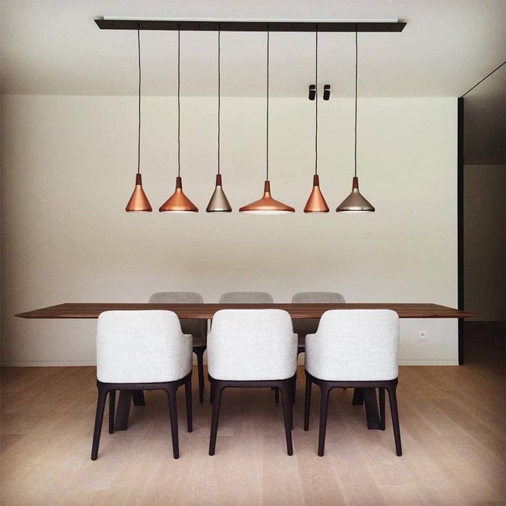 The Oslo Pendant | Natural Wood & Metal Ceiling Light for Modern Dining Rooms