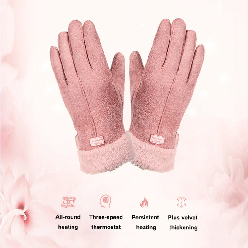 ThermaTouch Gloves | Rechargeable 5000mAh Heated Winter Gloves Touchscreen for Women