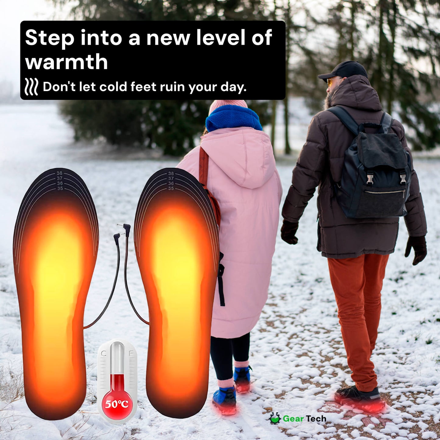 ToastySoles | Rechargeable Heated Insoles Remote Control for Winter Boots