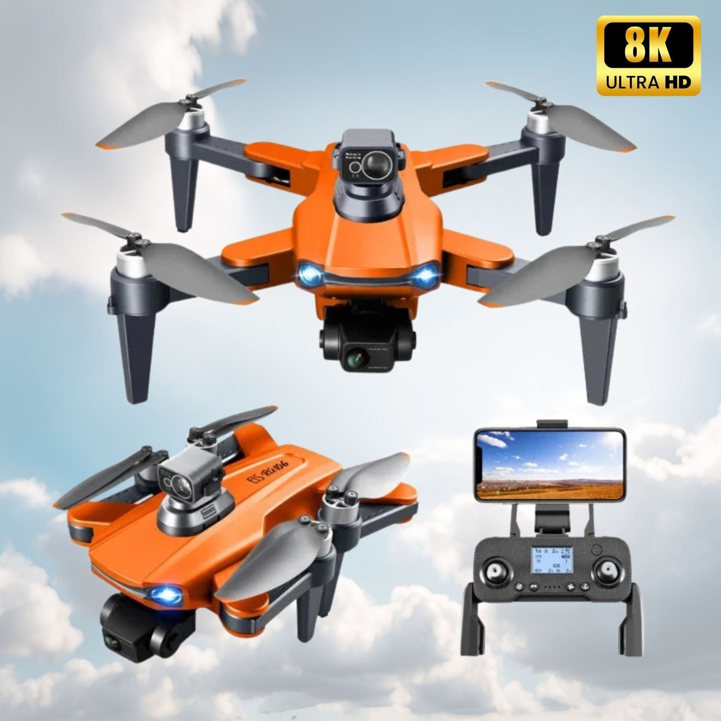 SkyMaster X8 | GPS Drone with 8K Dual Camera Professional Aerial Photography