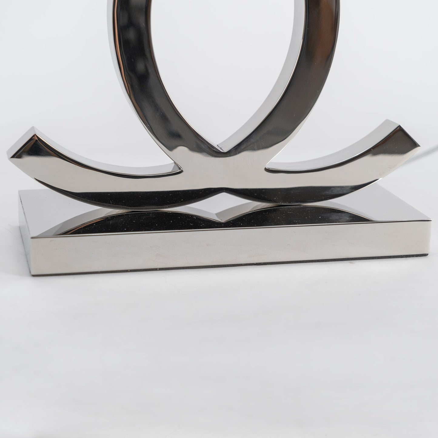 Stockholm Bedside Lamp | Chrome Gold Table Light with Premium Linen Fabric Shade