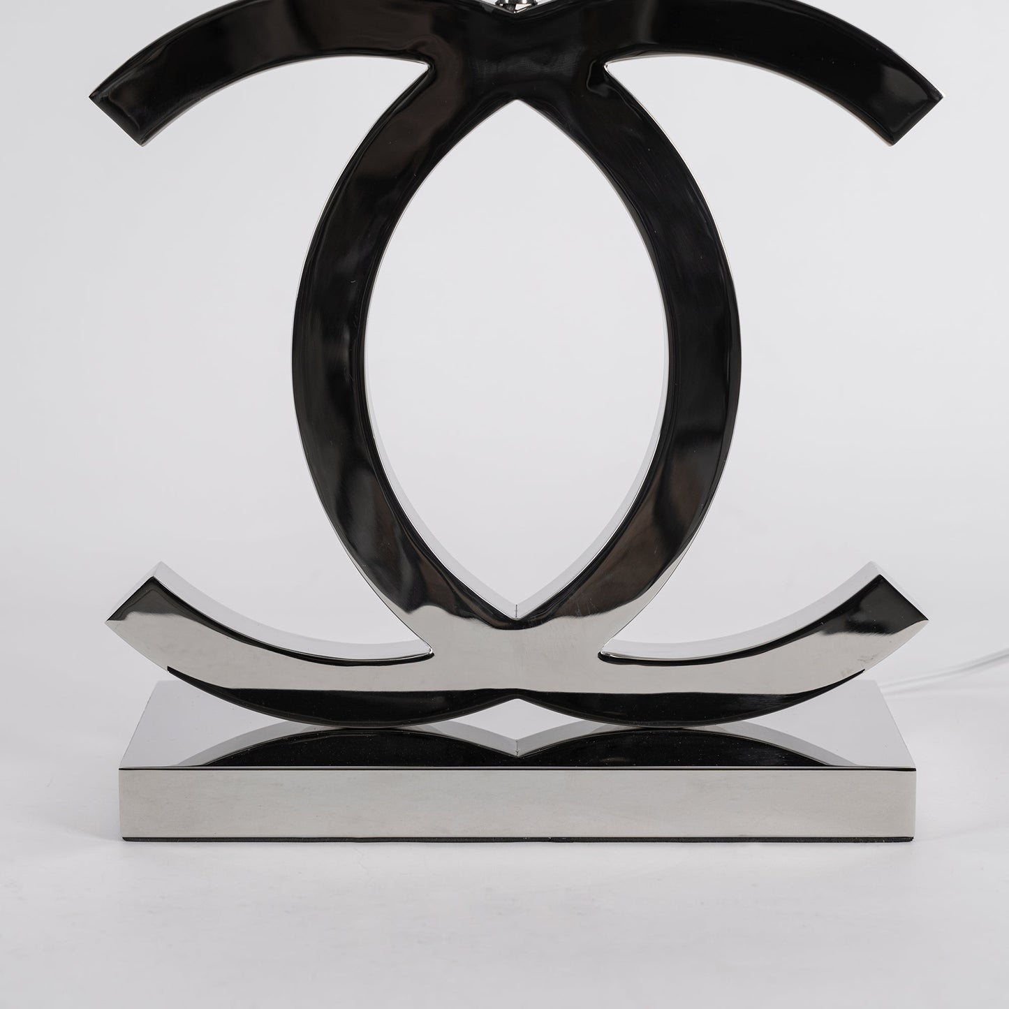 Stockholm Bedside Lamp | Chrome Gold Table Light with Premium Linen Fabric Shade