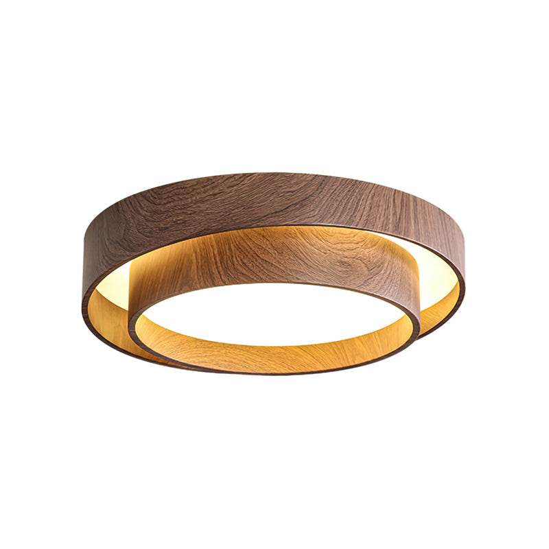 Walnut Cove Light | Mid-Century Modern LED Ceiling Fixture with Warm Ambient Glow