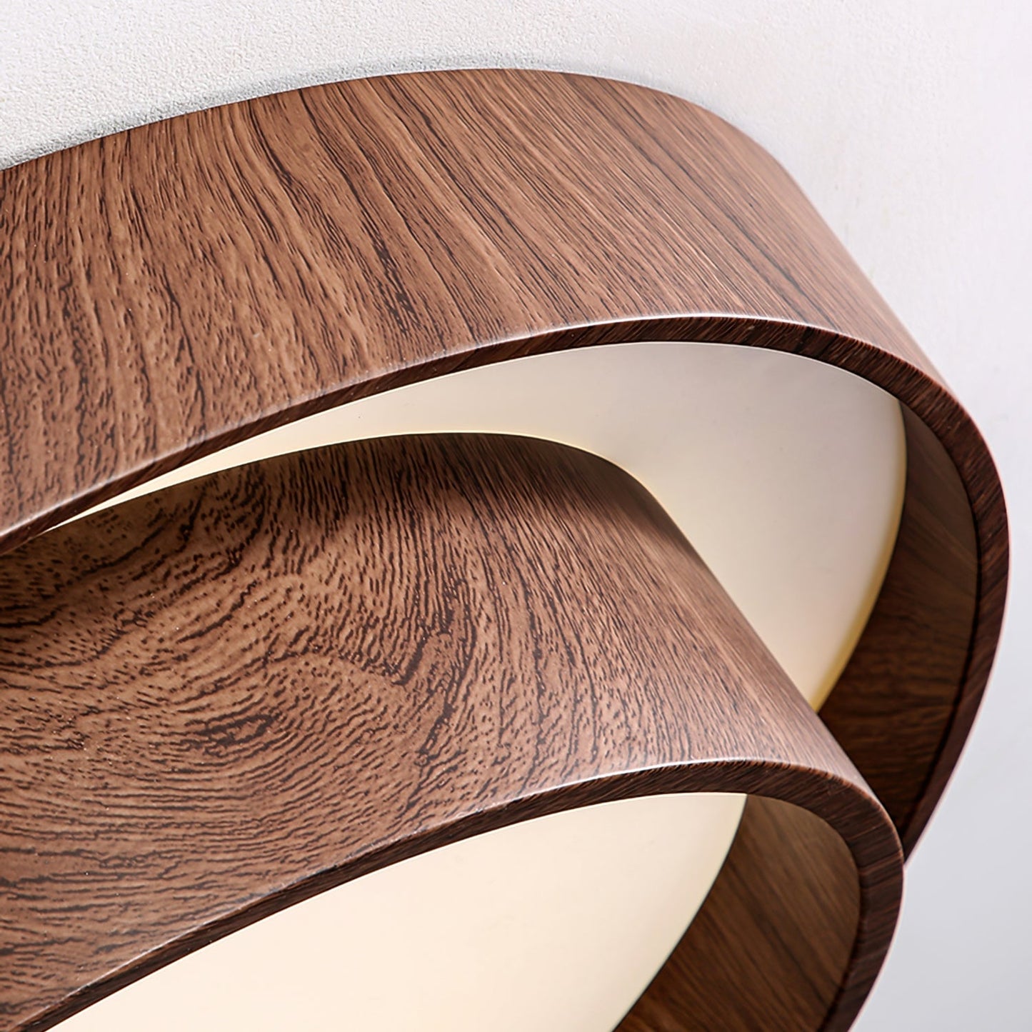 Walnut Cove Light | Mid-Century Modern LED Ceiling Fixture with Warm Ambient Glow