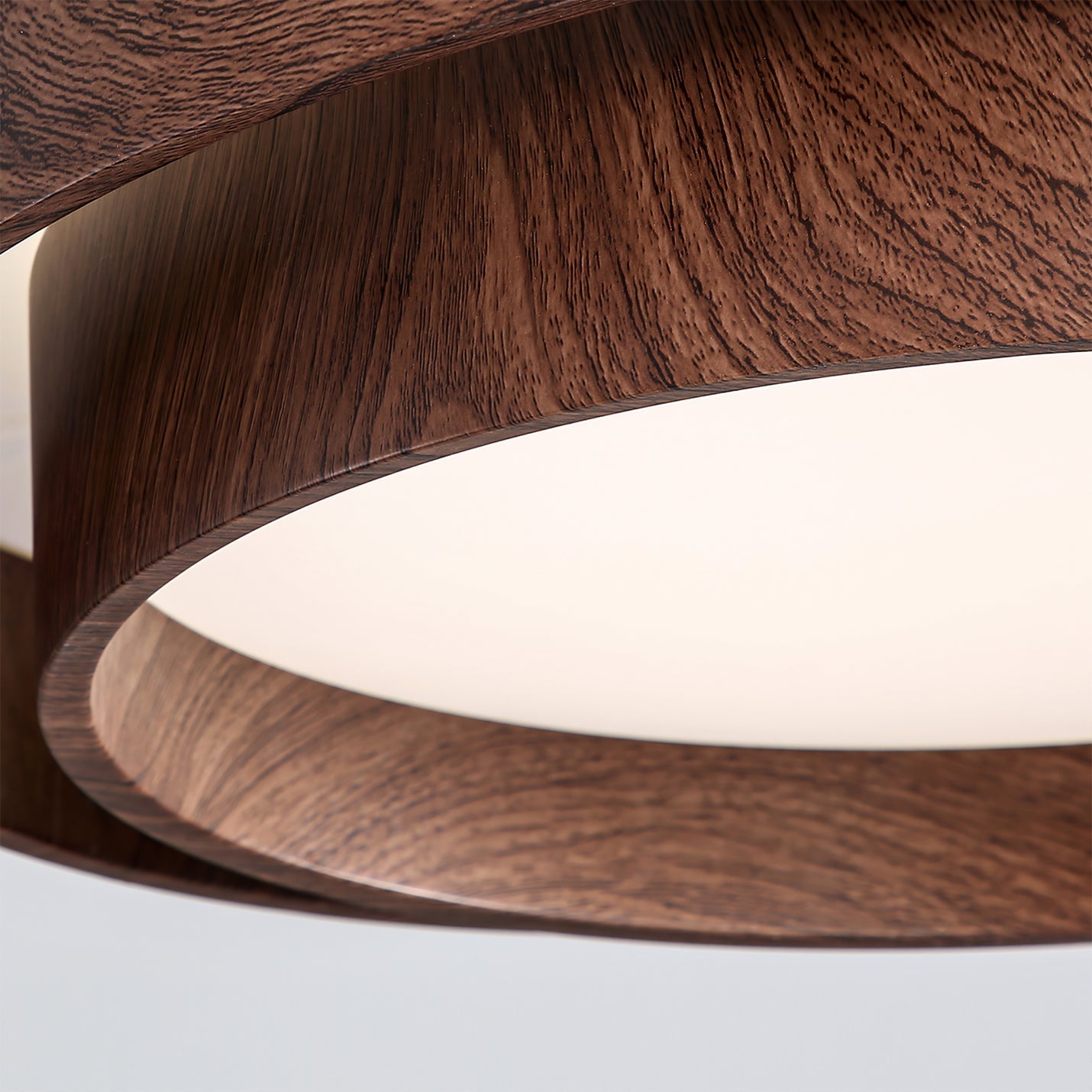 Walnut Cove Light | Mid-Century Modern LED Ceiling Fixture with Warm Ambient Glow