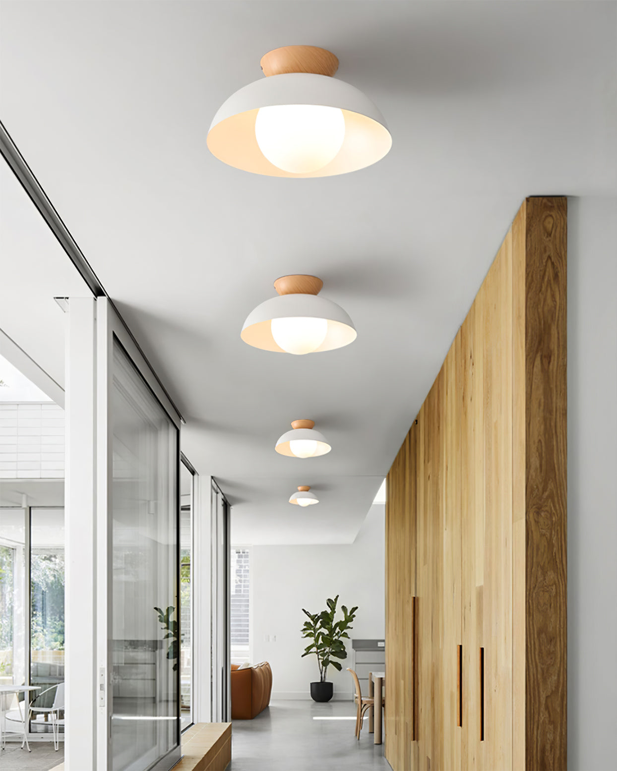 Haven Pendant | Sustainable Wood LED Ceiling Light for Living Dining Rooms