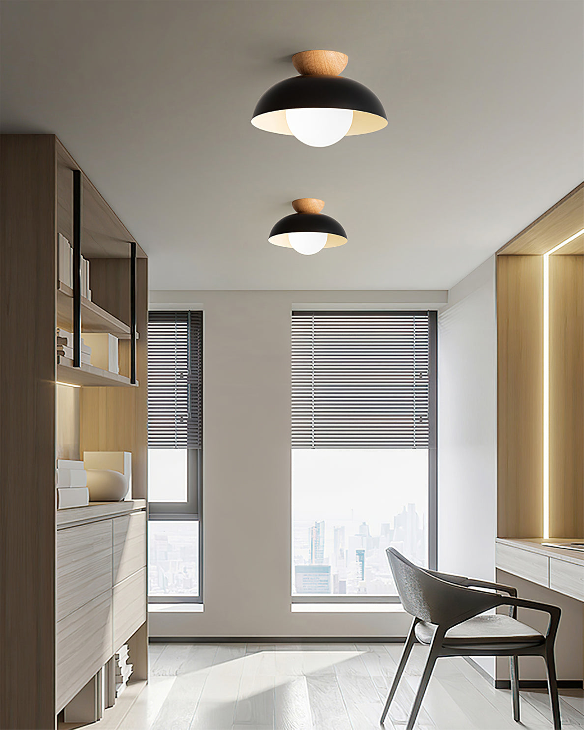 Haven Pendant | Sustainable Wood LED Ceiling Light for Living Dining Rooms