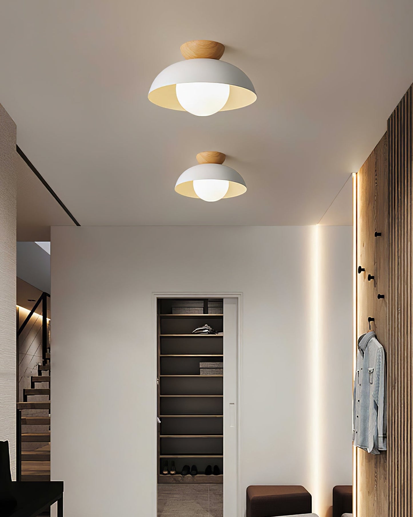 Haven Pendant | Sustainable Wood LED Ceiling Light for Living Dining Rooms