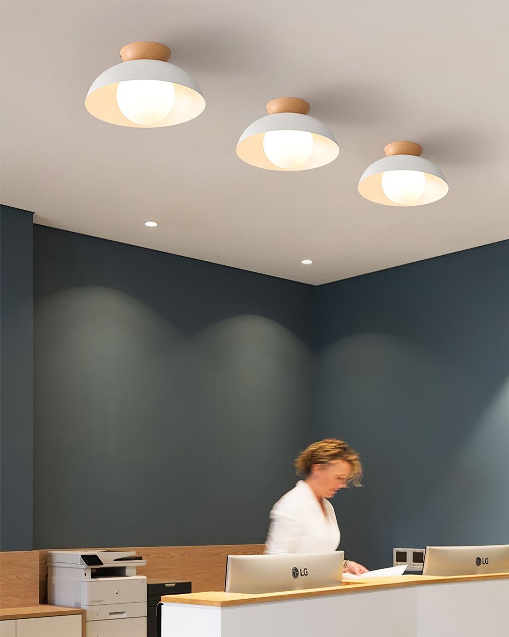 Haven Pendant | Sustainable Wood LED Ceiling Light for Living Dining Rooms