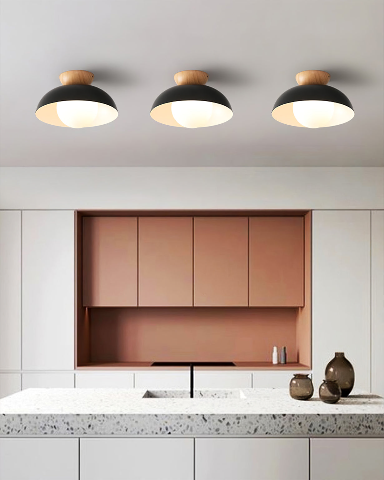 Haven Pendant | Sustainable Wood LED Ceiling Light for Living Dining Rooms
