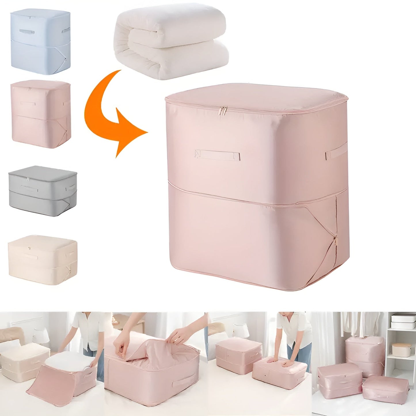 VacuSeal Set | Space Saver Compression Storage Bags for Clothes Bedding