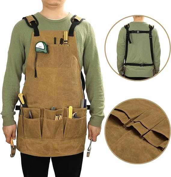 MasterCraft Apron | Heavy-Duty Multi-Pocket Tool Apron for Carpenters Mechanics DIY