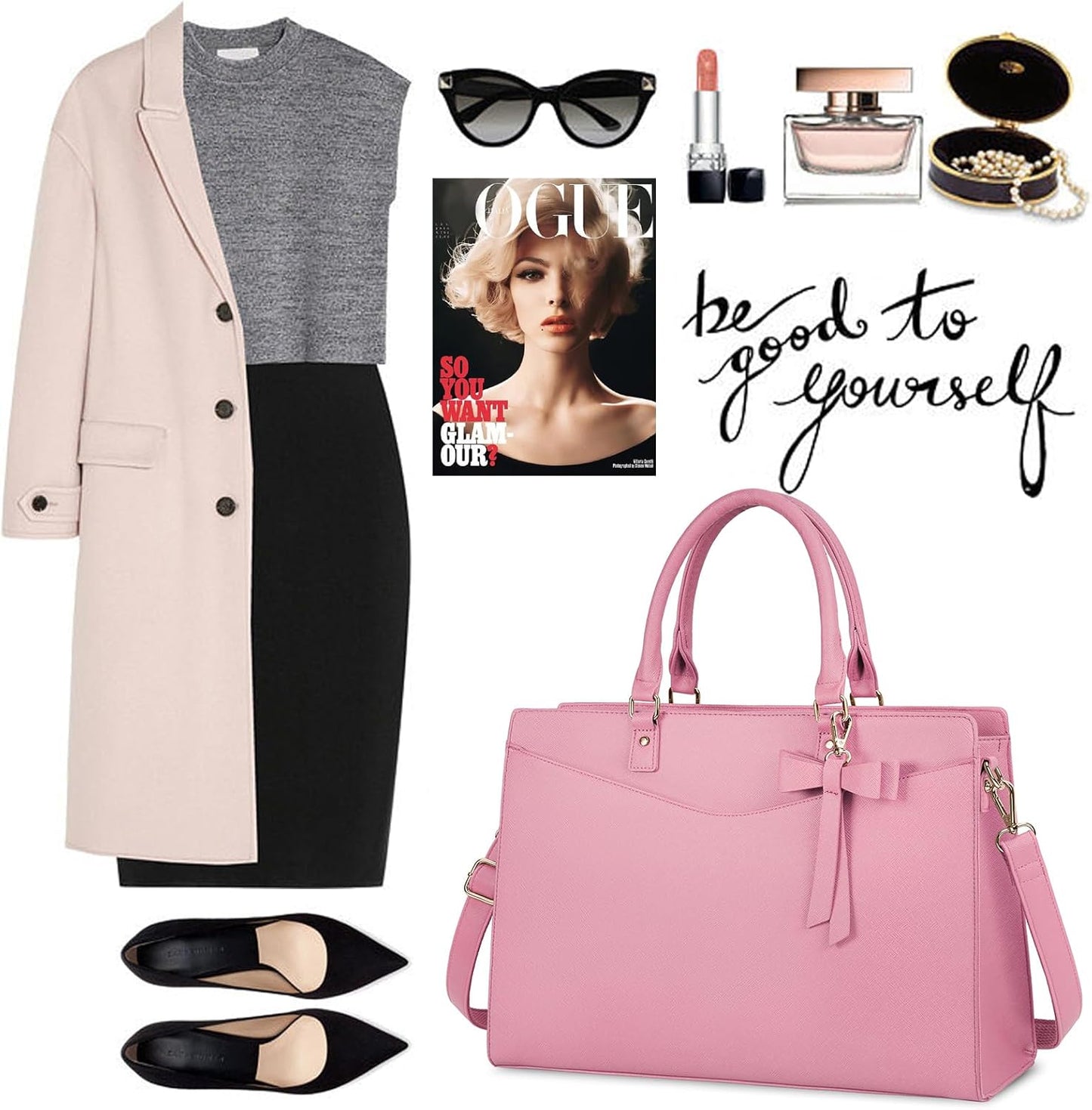 ExecuTote | Women's Leather Laptop Bag Multi-Compartment for Office Work