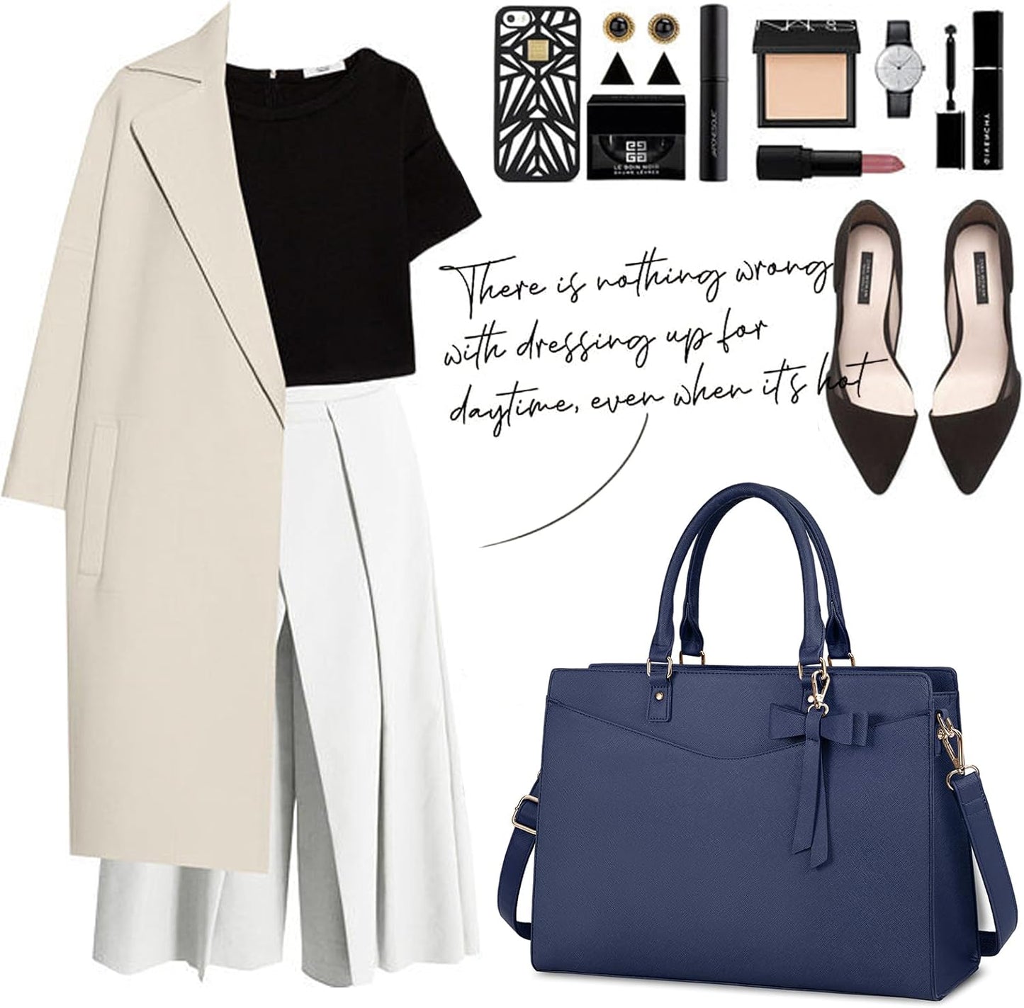 ExecuTote | Women's Leather Laptop Bag Multi-Compartment for Office Work