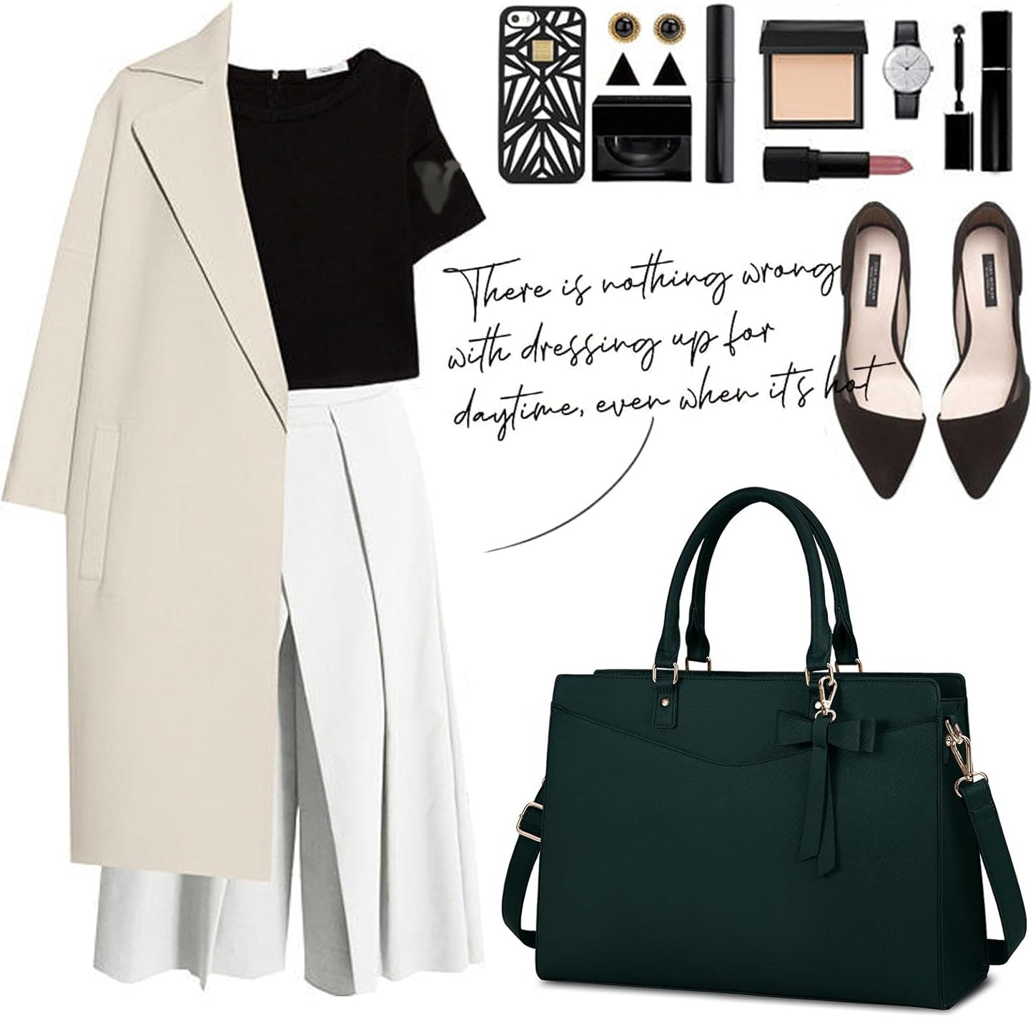 ExecuTote | Women's Leather Laptop Bag Multi-Compartment for Office Work