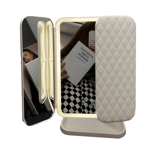 GlowTri Mirror | LED Lighted Makeup Mirror 3X Magnification Rechargeable Vanity