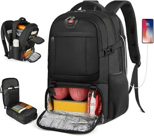 CommuterPack XL | Laptop Lunch Backpack with USB Port Anti-Theft for Travel