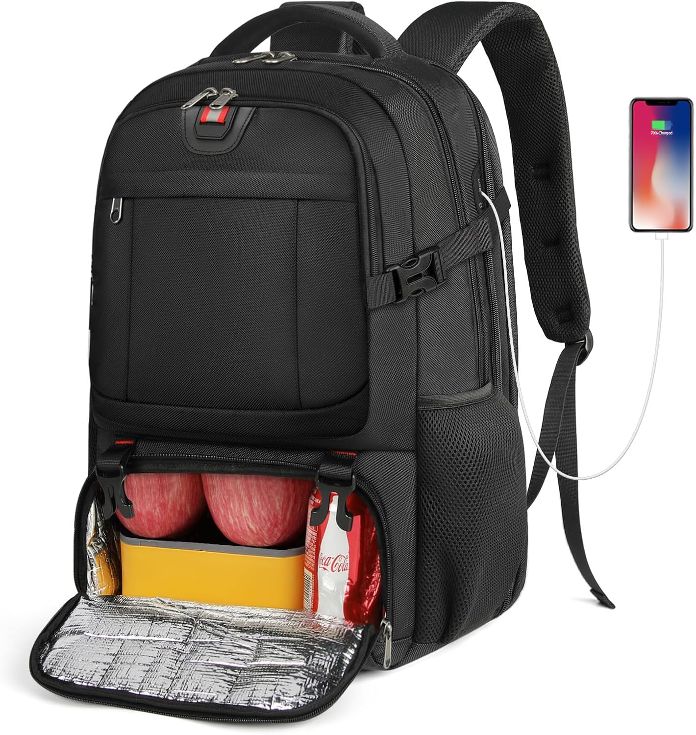 CommuterPack XL | Laptop Lunch Backpack with USB Port Anti-Theft for Travel