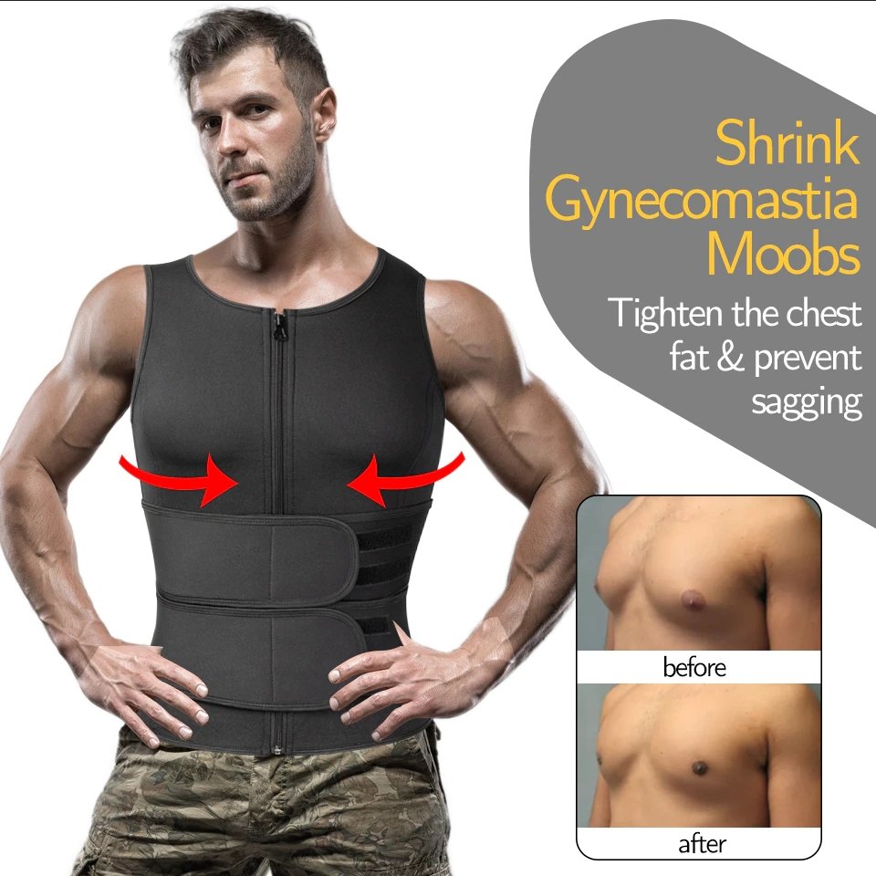 HeatCore Vest | Men's Sweat Sauna Fitness Shaper for Gym Workout Weight Loss