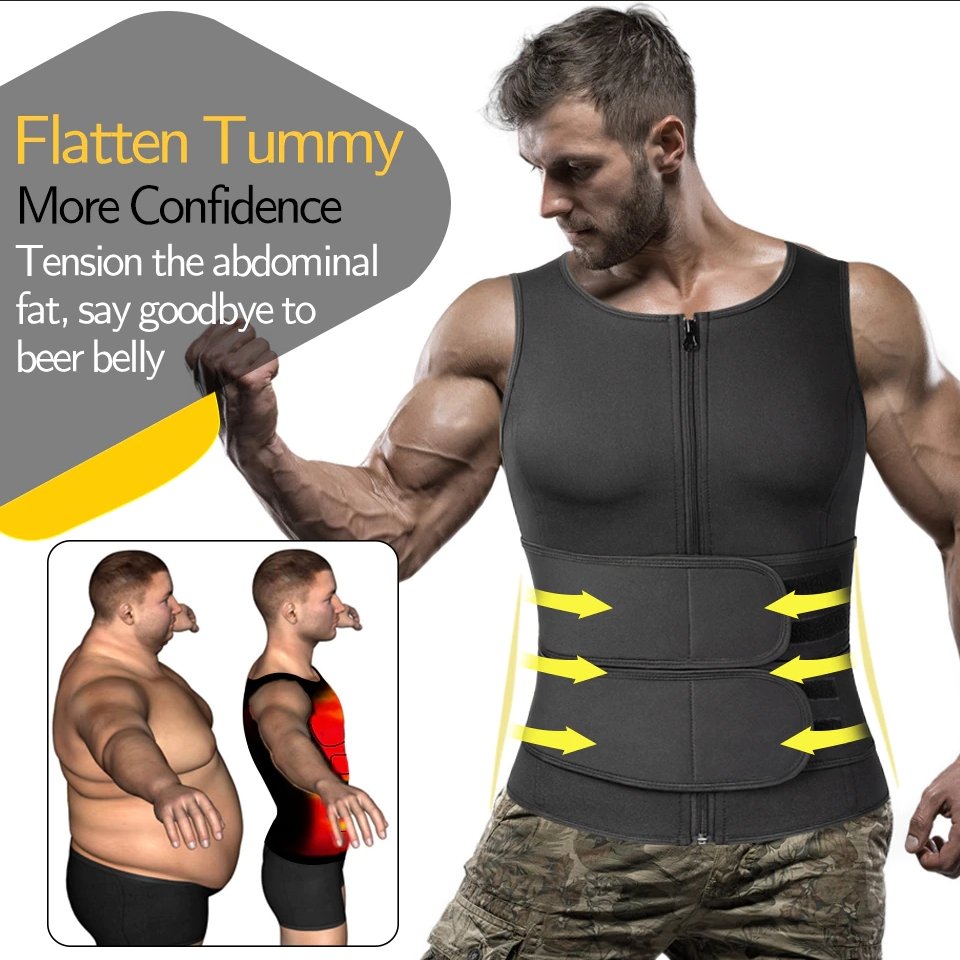 HeatCore Vest | Men's Sweat Sauna Fitness Shaper for Gym Workout Weight Loss