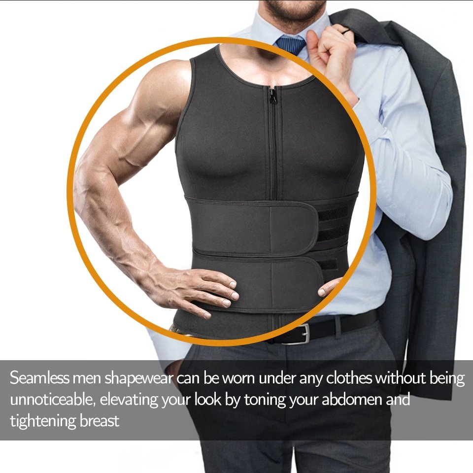 HeatCore Vest | Men's Sweat Sauna Fitness Shaper for Gym Workout Weight Loss