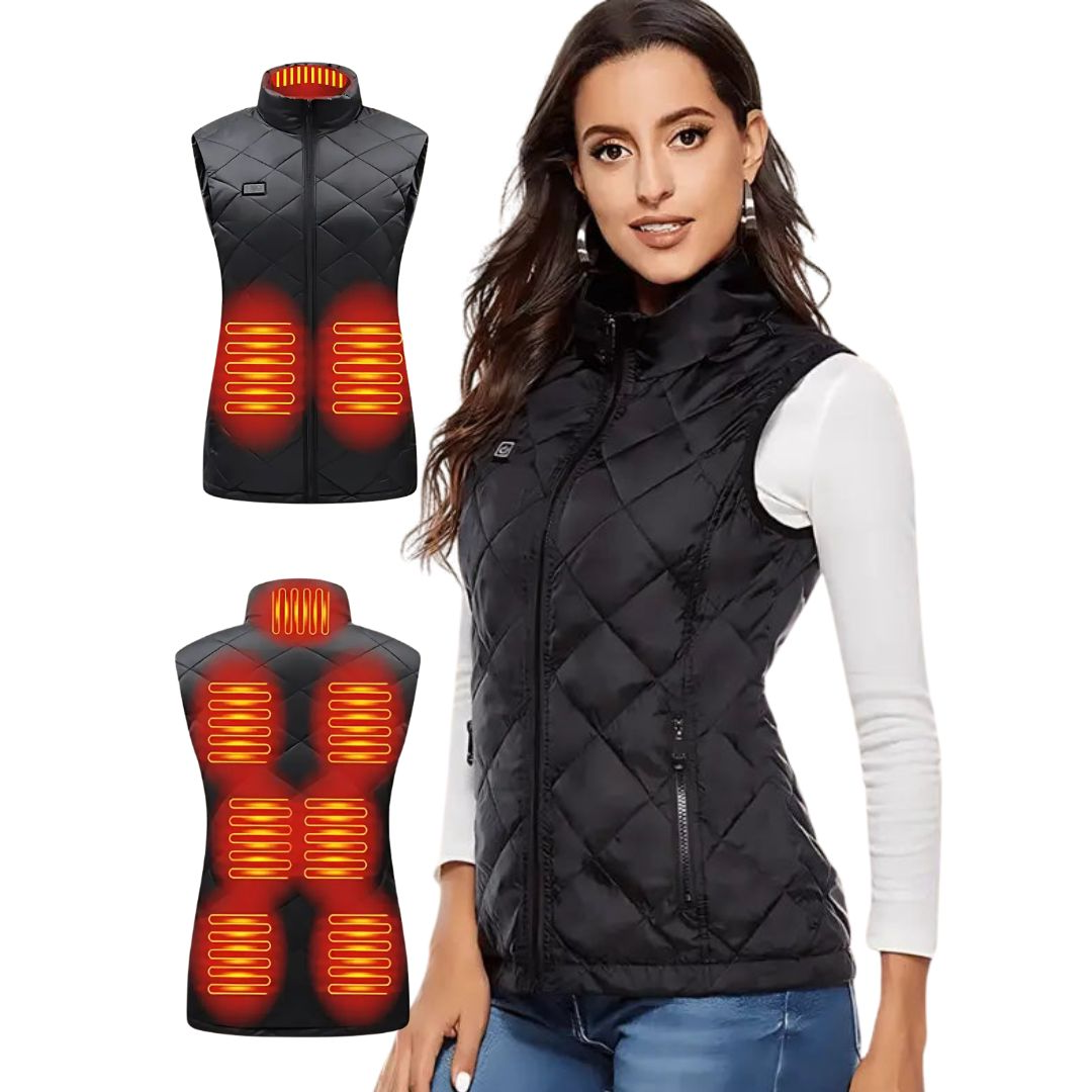 HeatCore Vest 9-Zone | Women's USB Rechargeable Heated Gilet for Outdoor Work