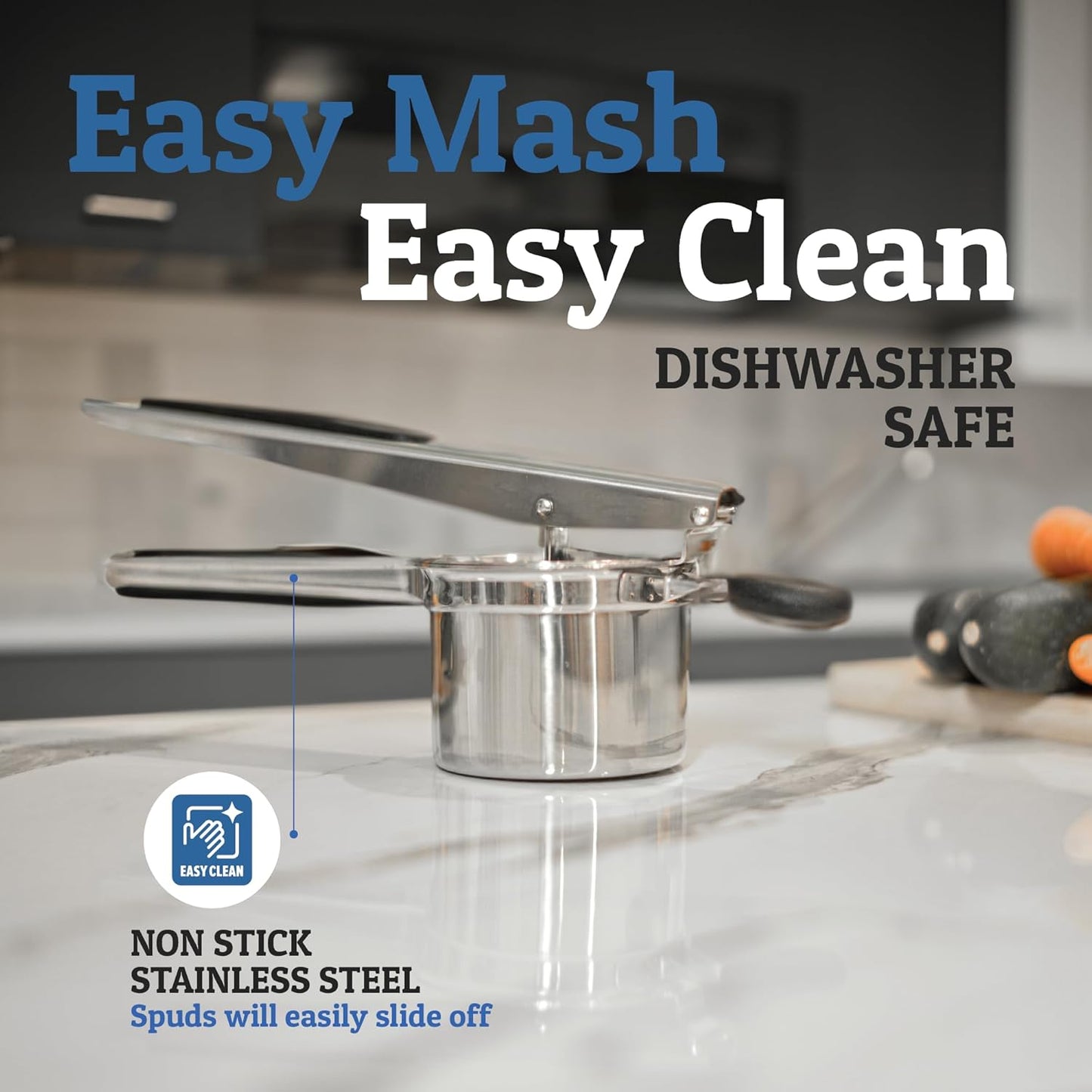 MashMaster | Stainless Steel Potato Masher Kitchen Tool for Vegetables