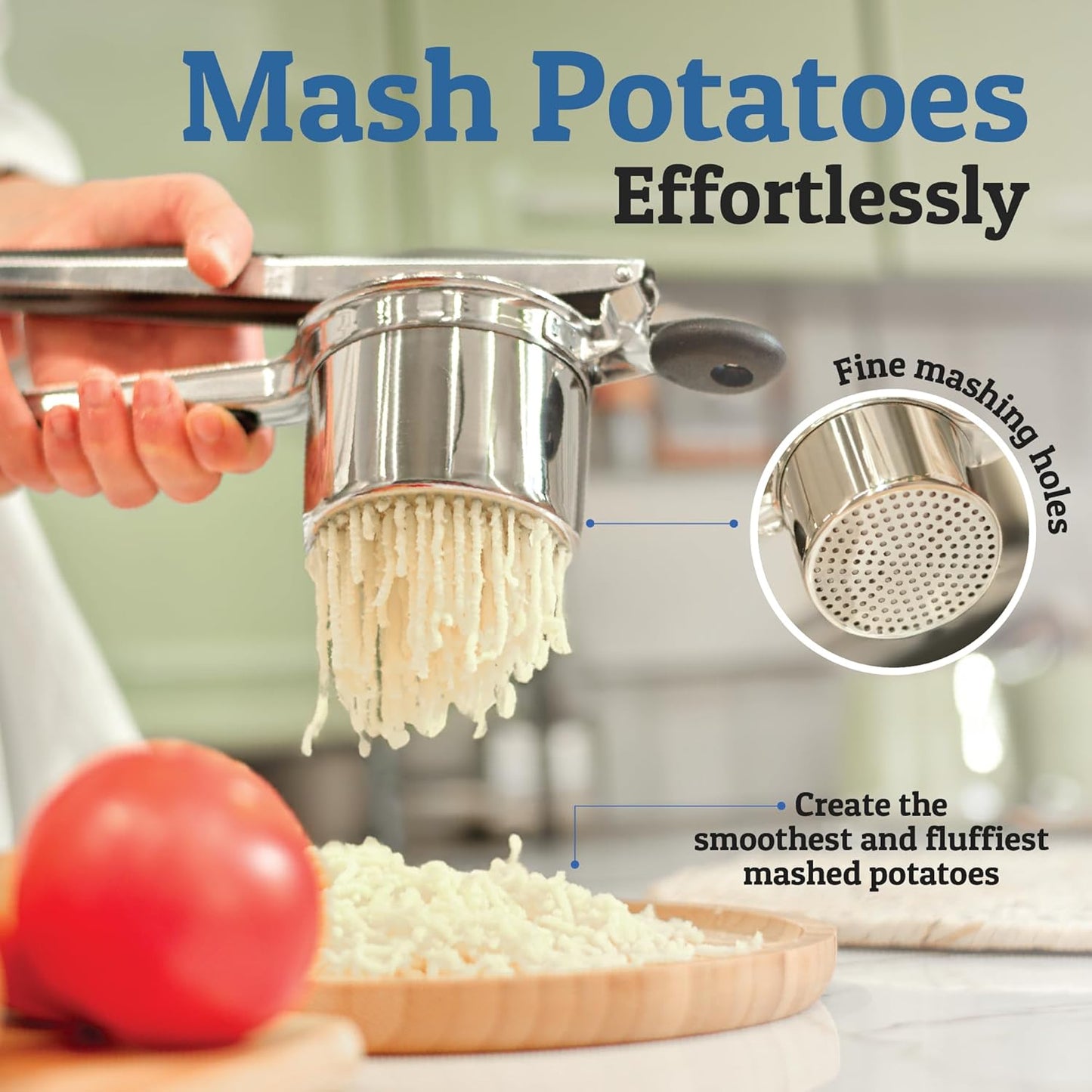 MashMaster | Stainless Steel Potato Masher Kitchen Tool for Vegetables