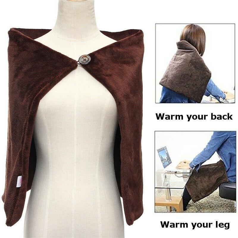 WarmShawl Wrap | USB Electric Heated Blanket Poncho for Office Couch Cozy
