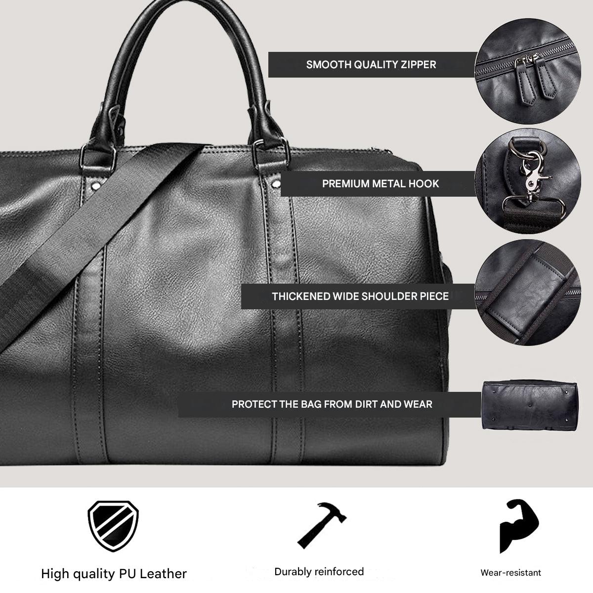Weekender Duffel | Large Lightweight Carry-On Travel Bag with Shoe Compartment