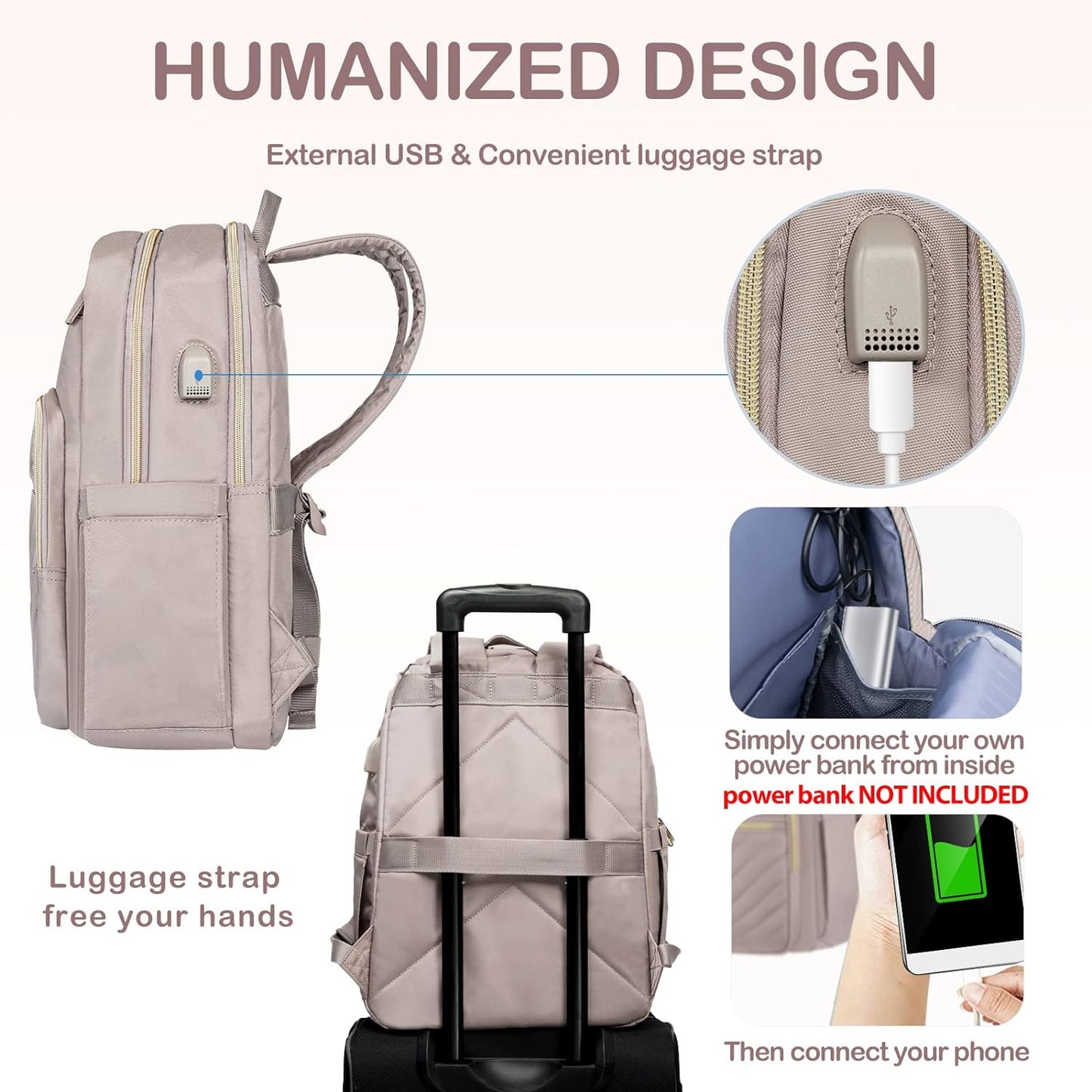 SlimTech Pack | Laptop Backpack USB Charging for Business Travel Work