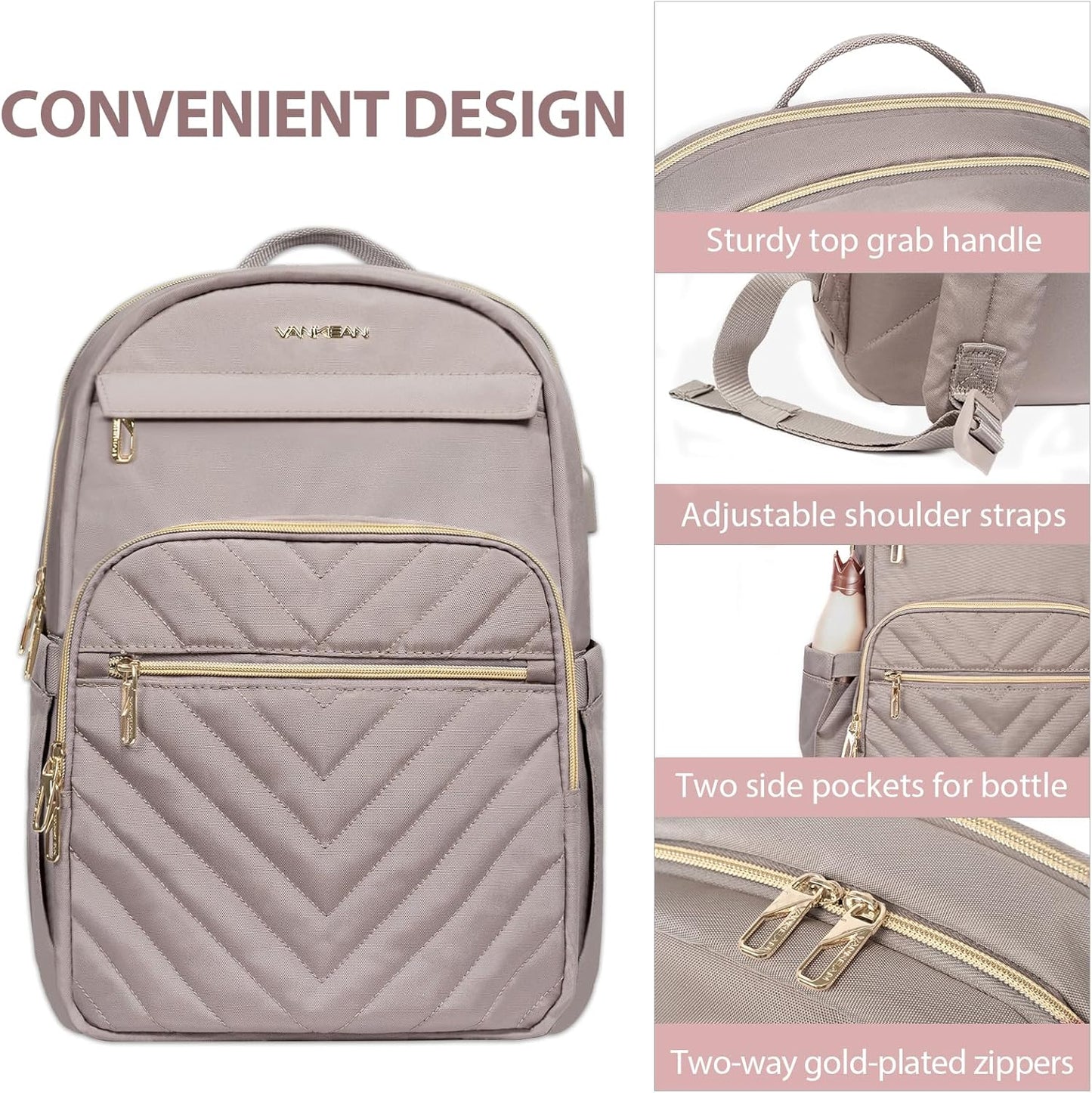 SlimTech Pack | Laptop Backpack USB Charging for Business Travel Work