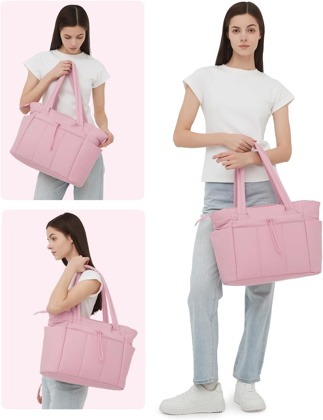 QuiltTote Pro | Padded Laptop Bag with Tumbler Holder for Work Commute