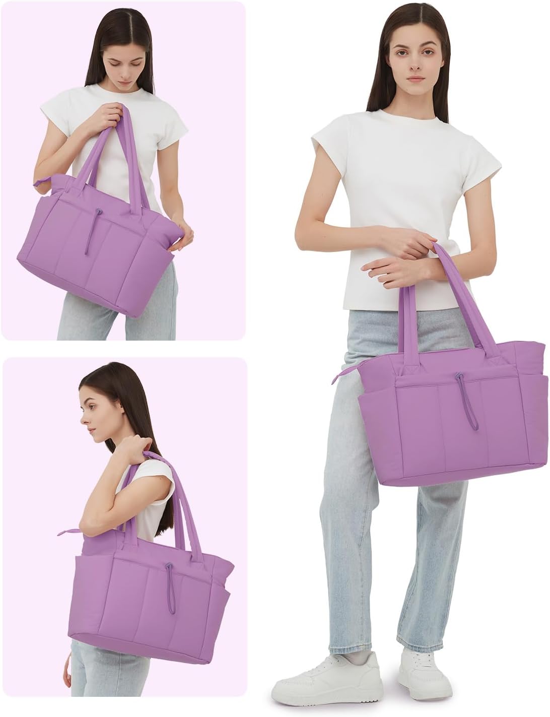 QuiltTote Pro | Padded Laptop Bag with Tumbler Holder for Work Commute