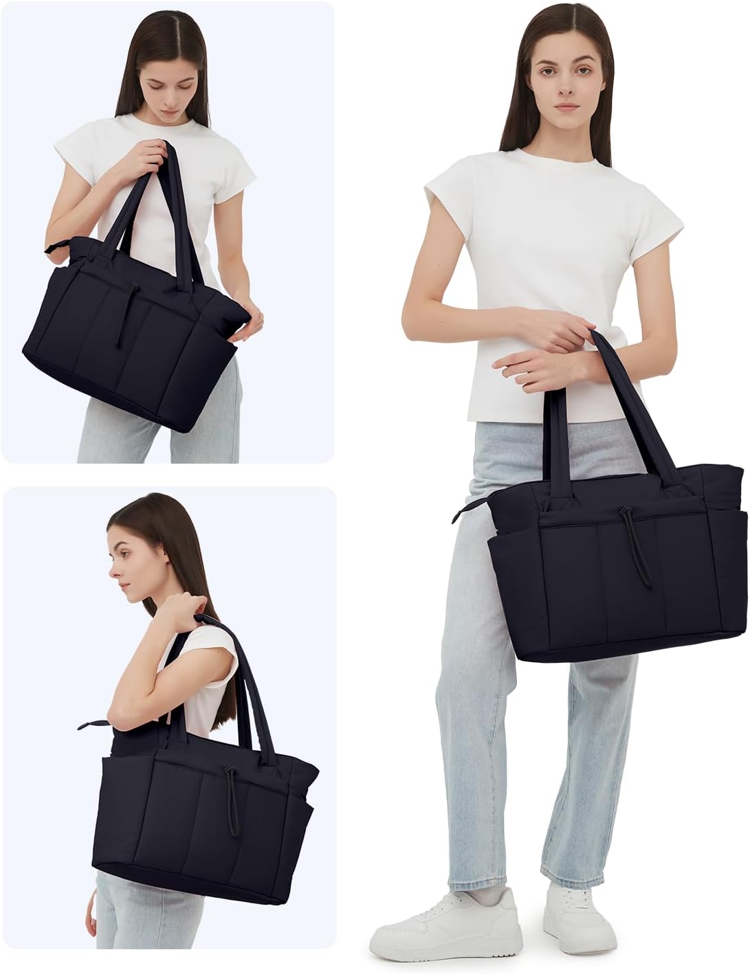 QuiltTote Pro | Padded Laptop Bag with Tumbler Holder for Work Commute